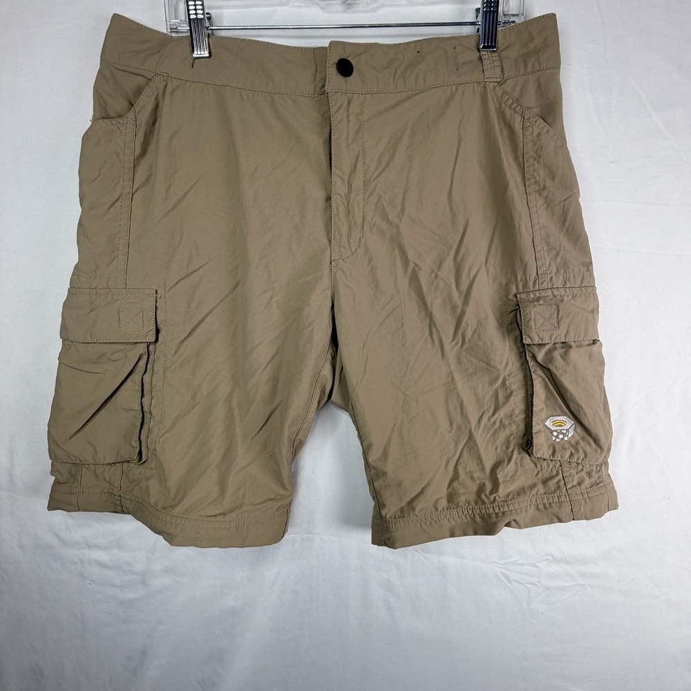 Mountain Hardwear Mens Cargo Hiking Shorts Tan Khaki Size Large L 9 Inseam